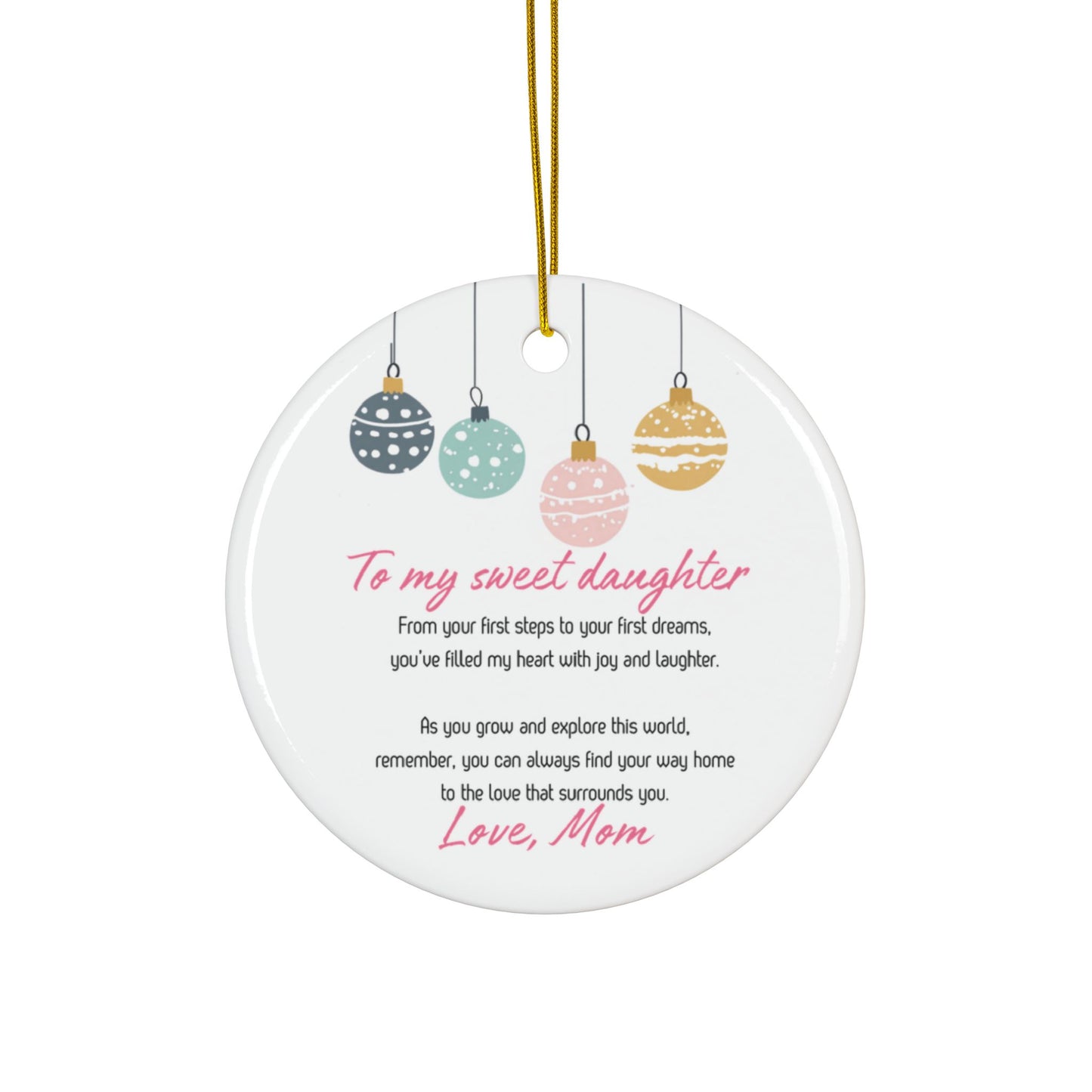 Hanging Ornaments Mom To Daughter Gift