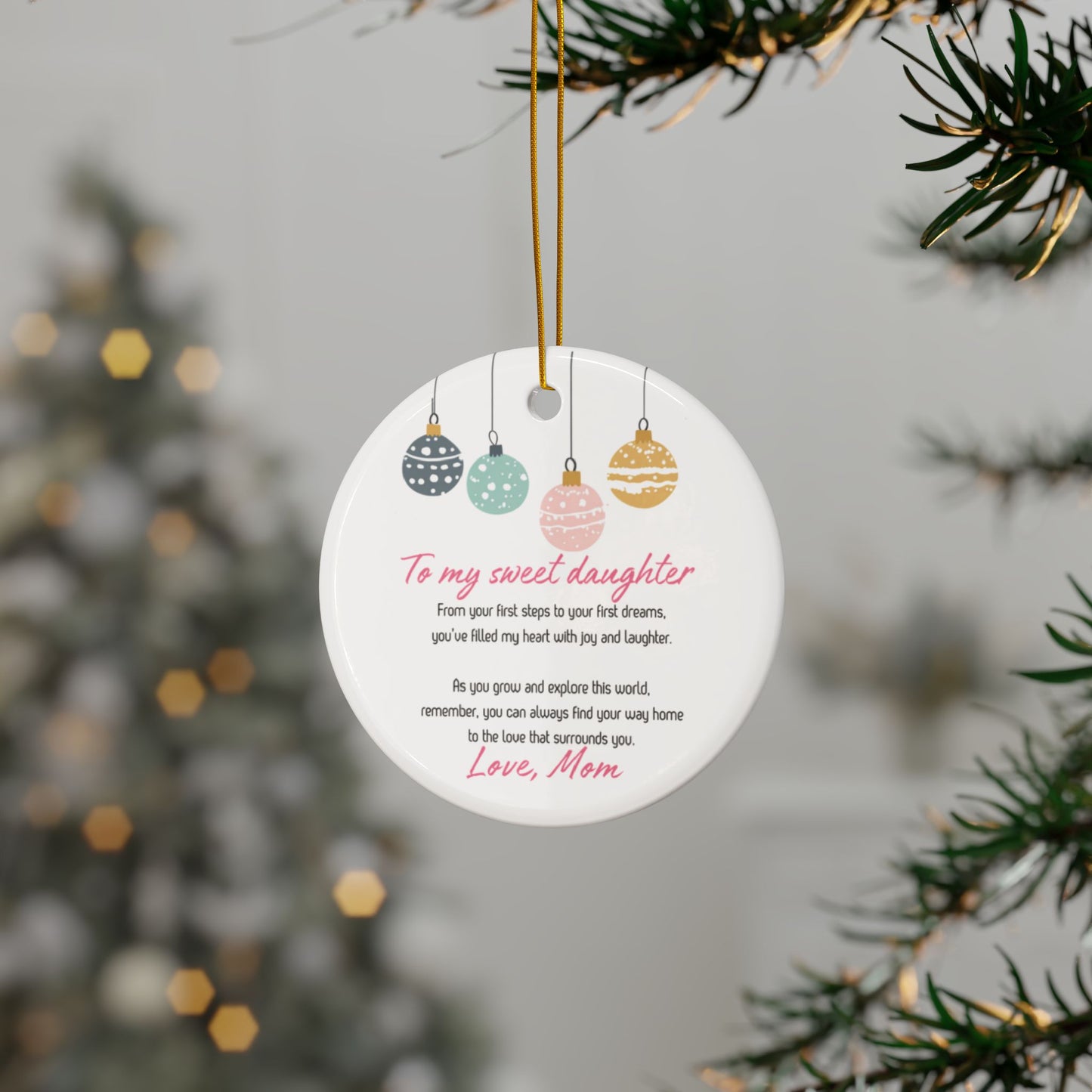 Hanging Ornaments Mom To Daughter Gift